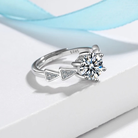 S925 Sterling Sliver Adjustable Ring for women - Picture 5 of 8